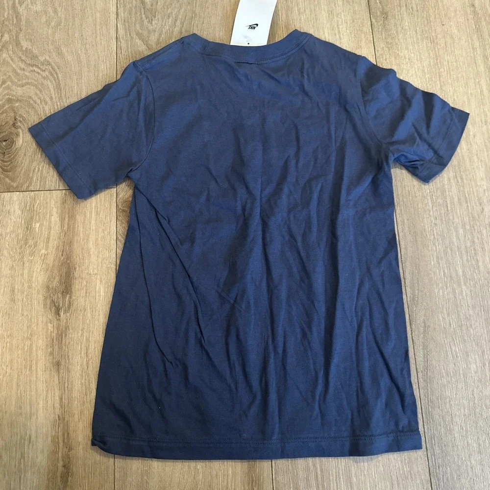 Nike Boys THE NIKE TEE Graphic Logo SS‎ Blue Size Med (7-8) NEW